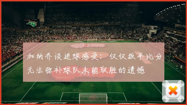 加纳乔谈进球感受：仅仅扳平比分无法弥补球队未能取胜的遗憾